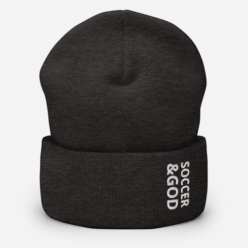 Soccer &God Cuffed Beanie